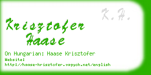 krisztofer haase business card